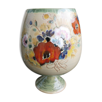 Ceramic standing ball vase - Vallauris