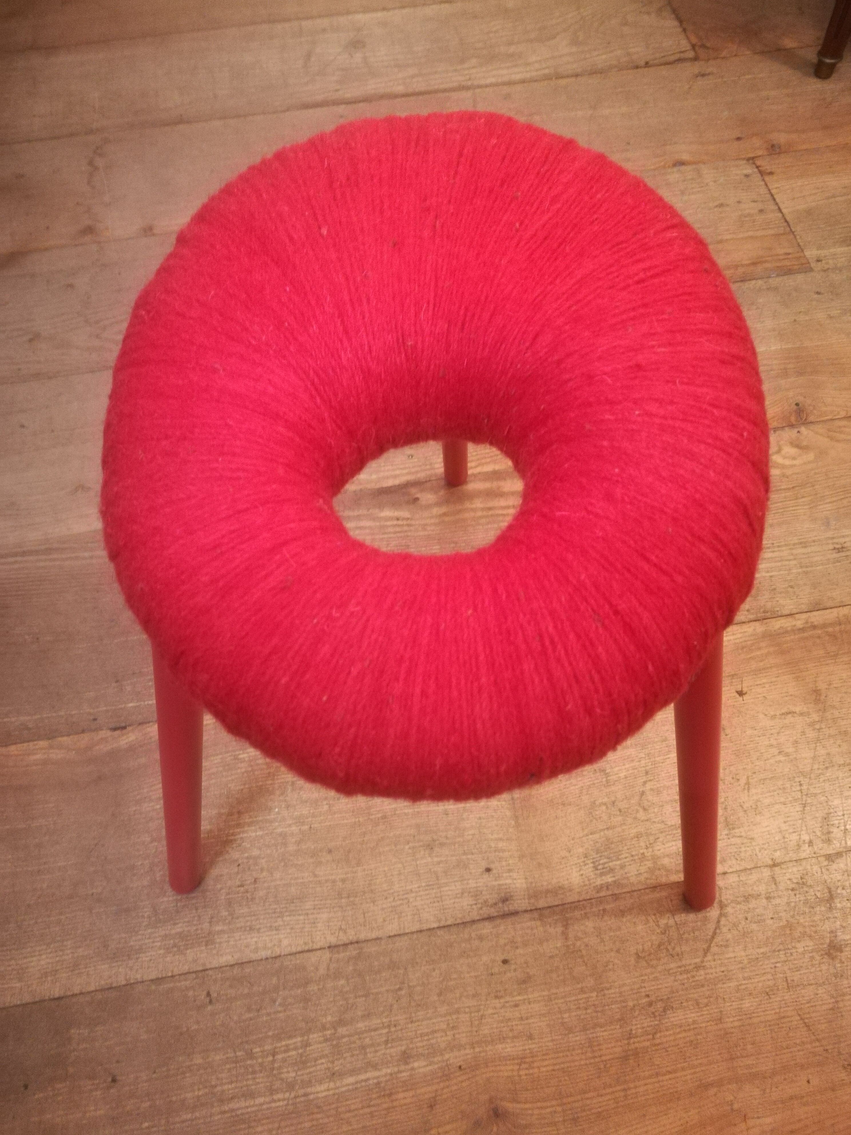 Eskilstuna stool for Ikea in wool and metal