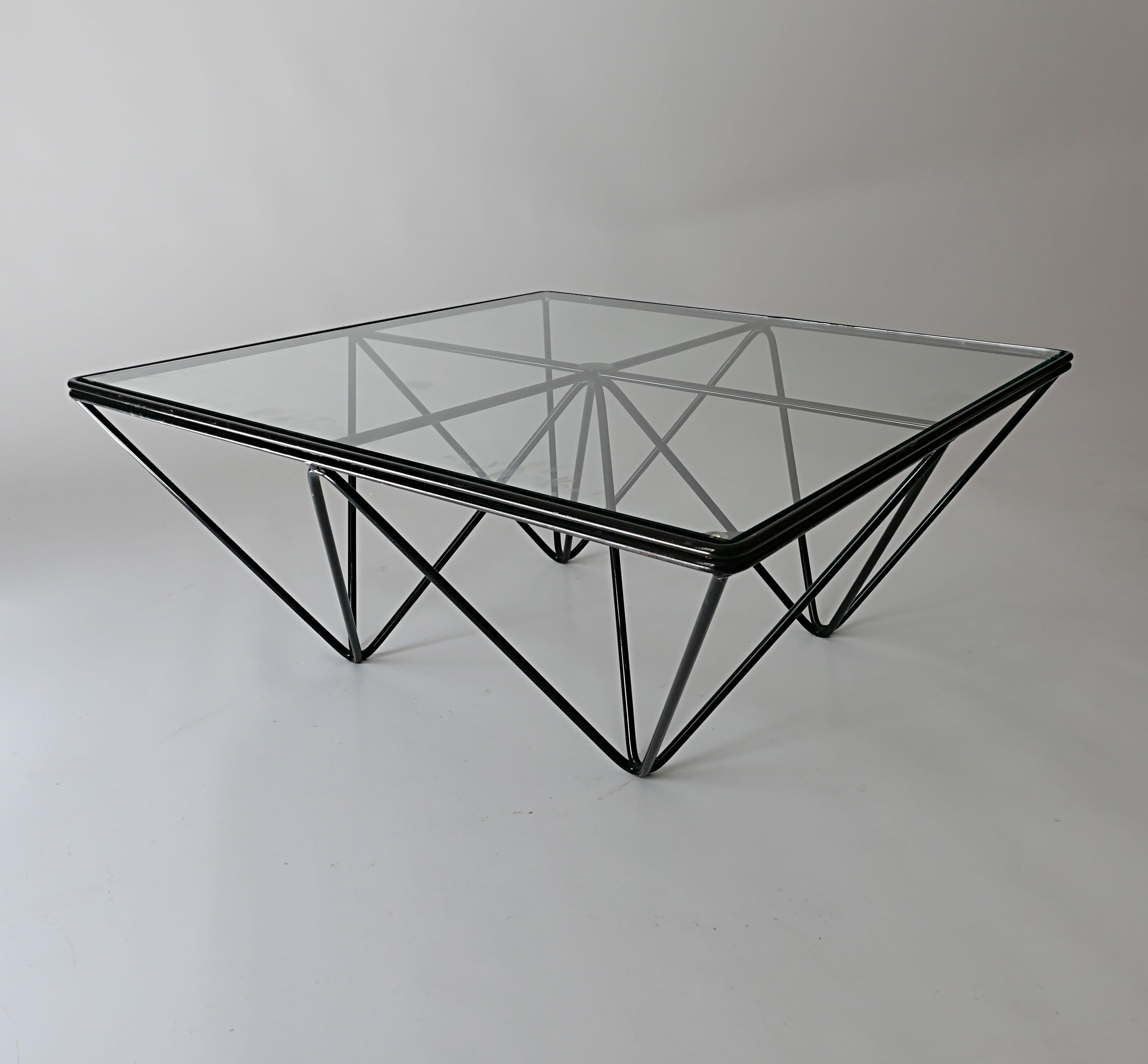 table basse carré années vintage 1970 1980 design Paolo Piva Italia