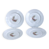 Set of 4 porcelain plates