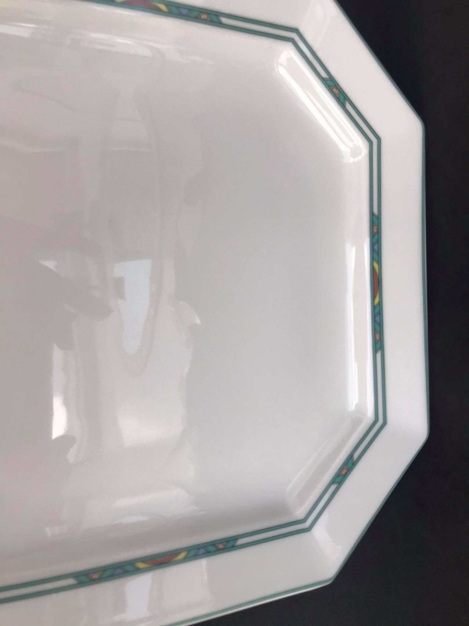 Limoges porcelain lunch plates Bernardaud Paul Poiret Set 5