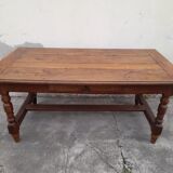 Rustic oak farmhouse table 19th -1m59