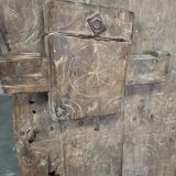 Old door in moroccan wood
