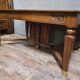 Important antique extendable wooden table – Inlaid top –