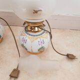 Pair of porcelain lamps