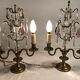 Pair of brass girandoles