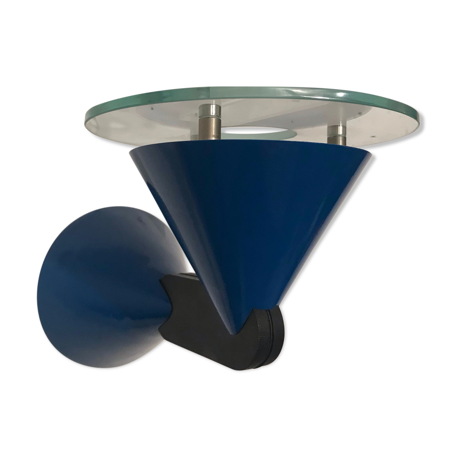 Applique postmoderne verre lumière, 1990