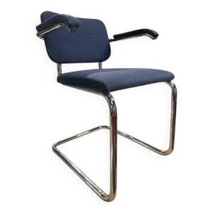 Fauteuil KNOLL tissu - bleu