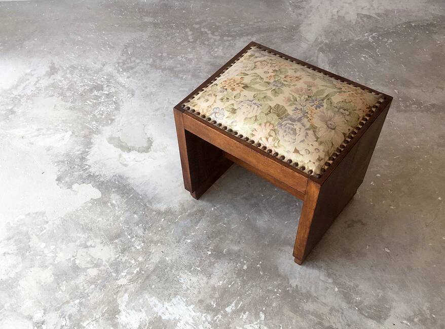 Art Deco footstool, 1940s