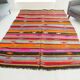 Vibrant Vintage Anatolian Kilim,Hand-Woven Wool & Cotton Rug – sku 137