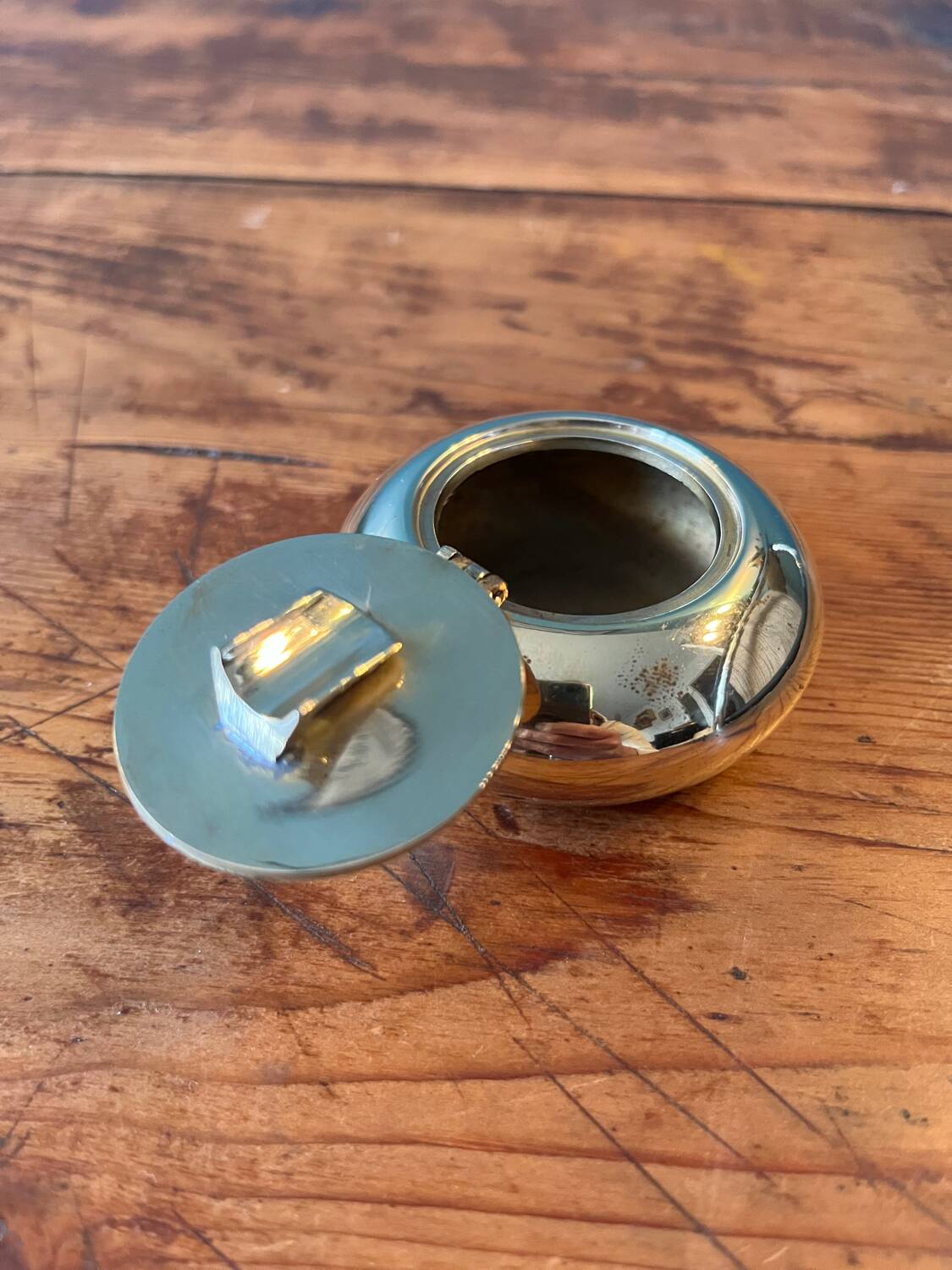 Brass pocket ashtray