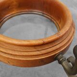 Rustic Copper and Walnut Serving Trolley with Glass Top, France ca. 1900