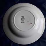 4 hollow plates in opaque porcelain from Gien model Orleans diam 22.5 cm
