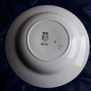 4 hollow plates in opaque porcelain from Gien model Orleans diam 22.5 cm