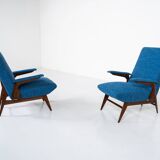 Mid-Century Modern Pair of Armchairs by Vittorio Dassi, Italy, 1960s - New Upholstery