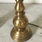 Pair of brass lamps