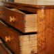 Large Victorian chest of drawers in solid pine from around 1880.