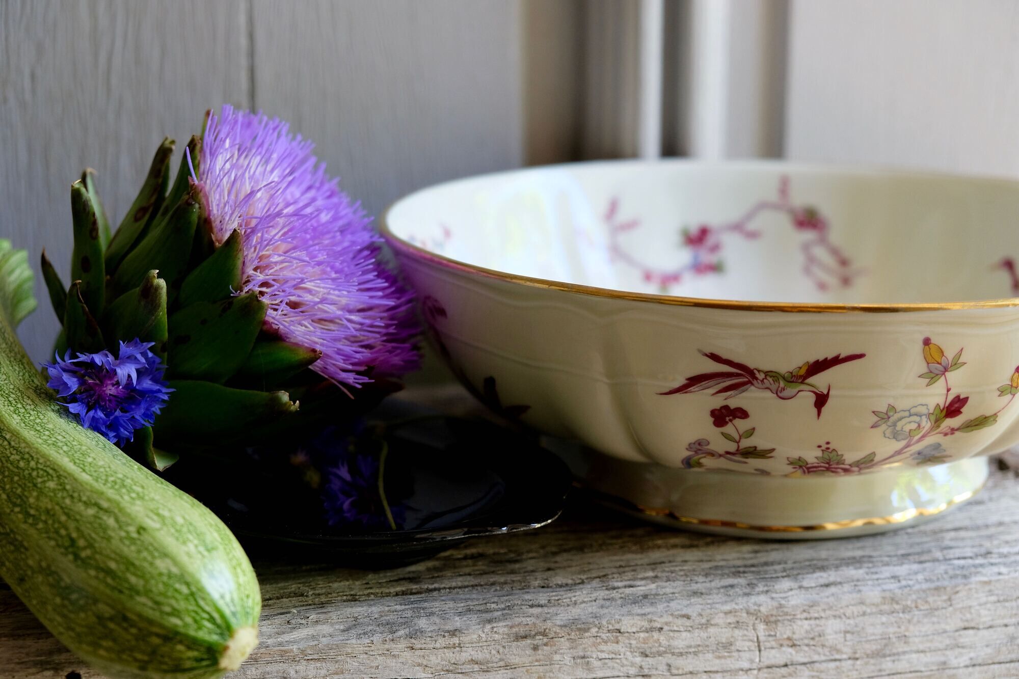 Flat porcelain bowl B & C Limoges L. Bernardaud & Cie France