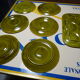 Artichokes service Gien - 1 dish and 6 plates