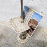 Freestanding ashtray with magazine rack