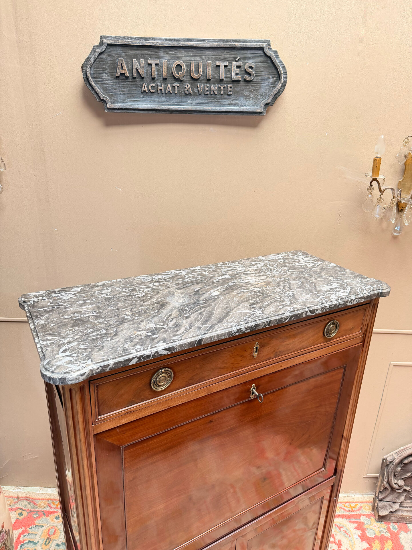 SECRETARY IN MAHOGANY FROM THE LOUIS XVI XVIII CENTURY
