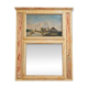 mirror trumeau and landscape painting – Faux marble decor –