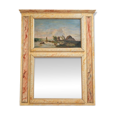 mirror trumeau and landscape painting – Faux marble decor –
