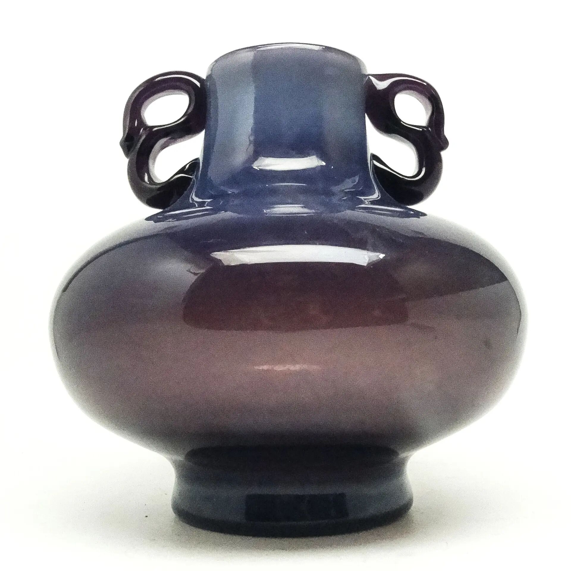 Modernist vase, purple glass, designed by J. Słuczan-Orkusz, Poland, 1970s