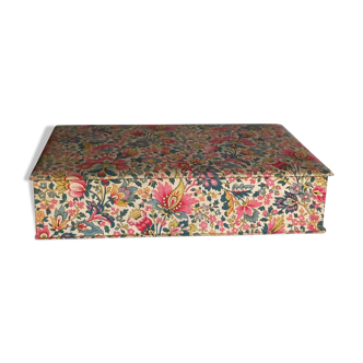 Boîte art-déco au tissu à l'indienne 1925