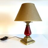 Vintage ceramic and brass lamp