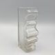 Vase in thick glass with frosted effect stamped by claus josef riedel