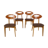 Suite de 4 chaises scandinave design