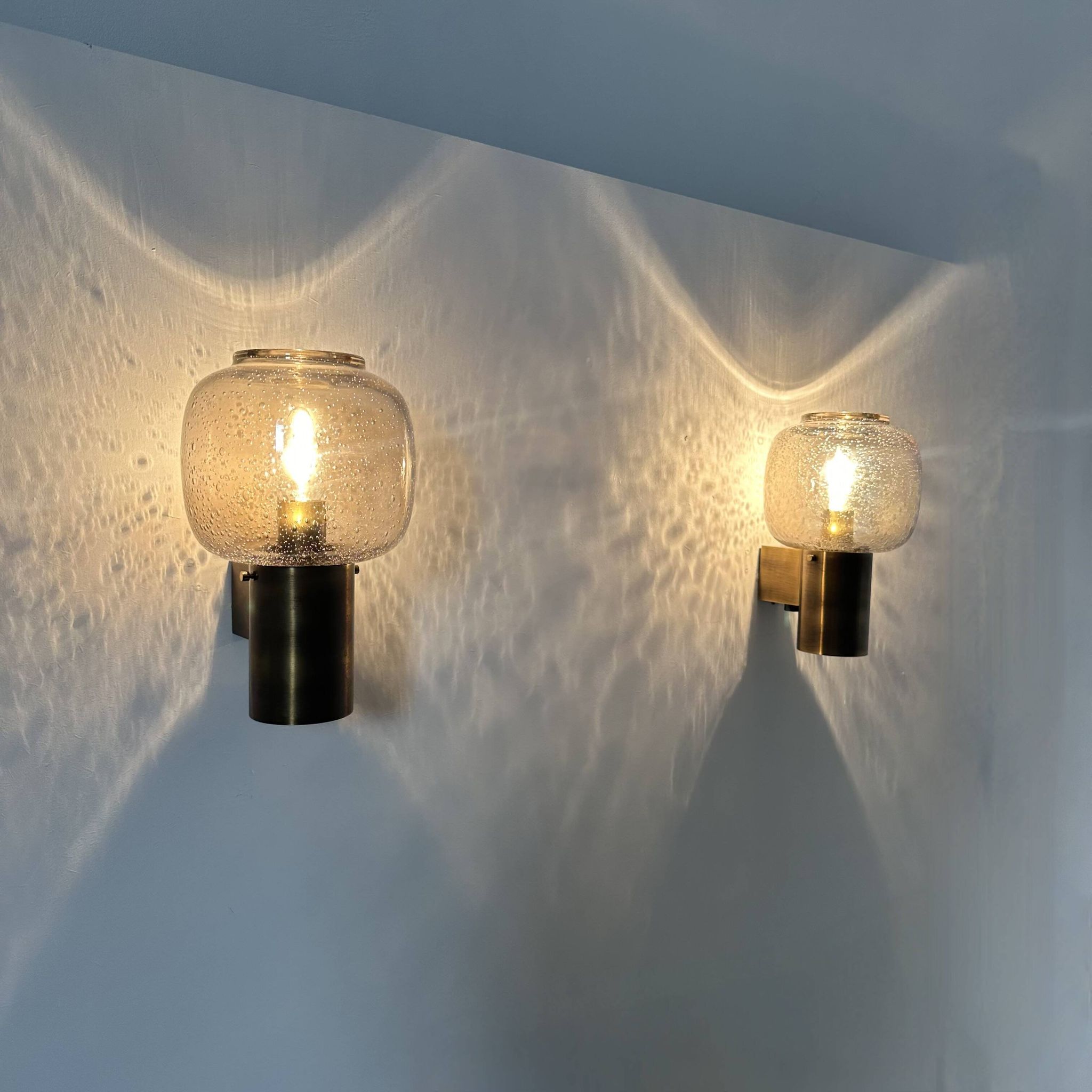 Limburg Glashutte wall lamps , 1970s
