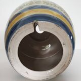 Hand-painted ceramic vase with floral decoration – H 33 cm