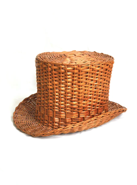 Top hat in rattan