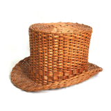 Top hat in rattan