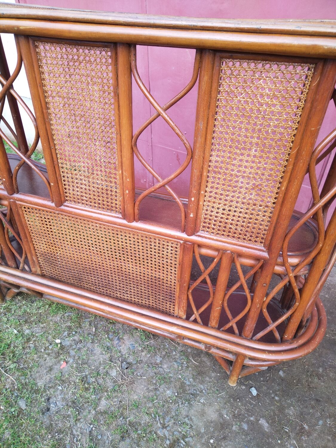 Rattan bar and canning 60's