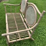 Old rattan sofa