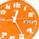 Vintage orange wall clock