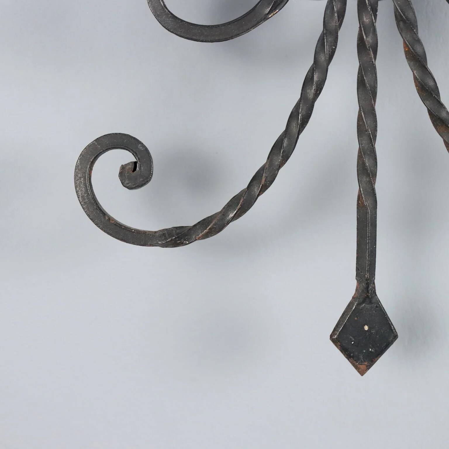 Wall sconce in wrought iron with 5 lights - Italy