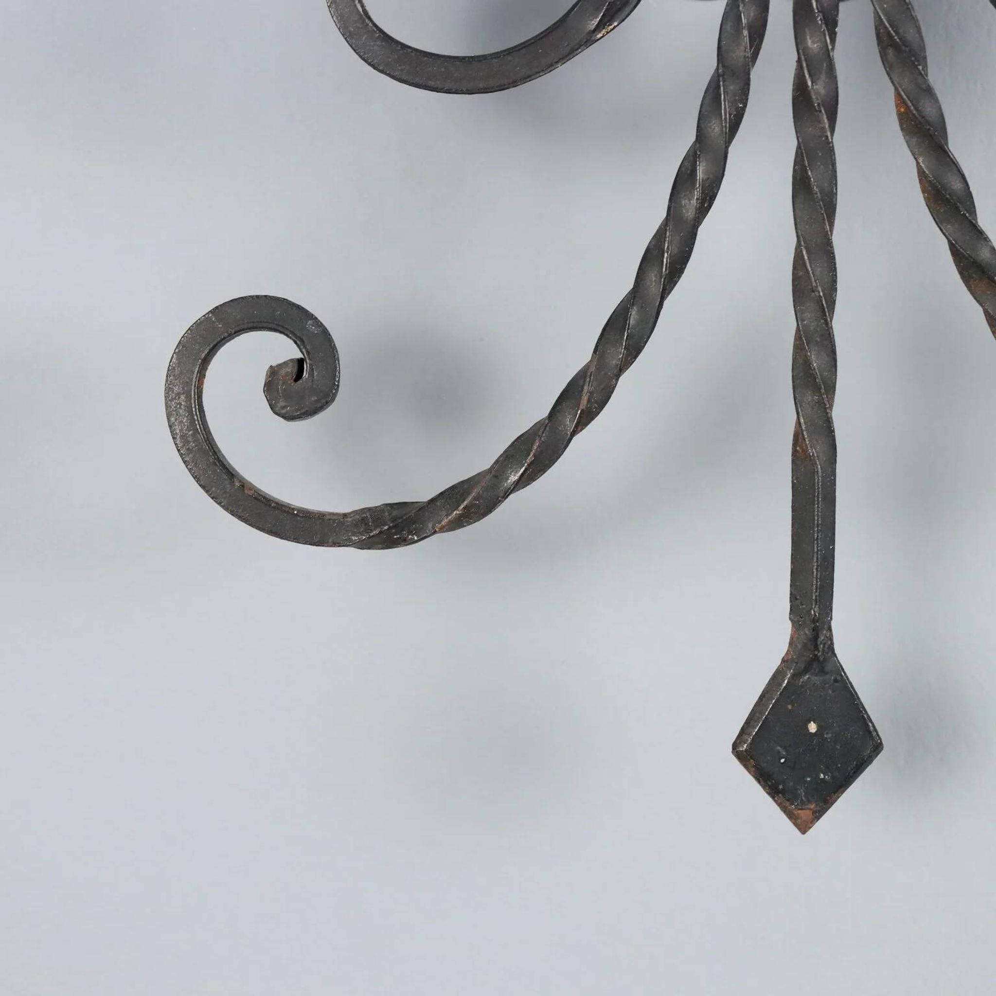 Applique murale en fer forgé à 5 lumières - Italie