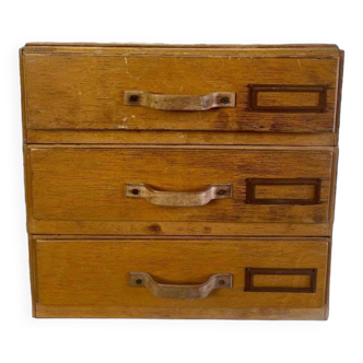 Vintage wooden filing cabinet / chest