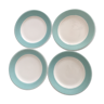 Turquoise dessert plates "Bee's Nest", 1960