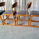 Ensemble de 4 chaises traîneau Baumann