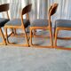 Ensemble de 4 chaises traîneau Baumann