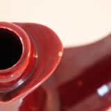 Red candle holder 1960 Saint-Clément vintage