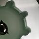 Mint green opaline hanging and brass socket