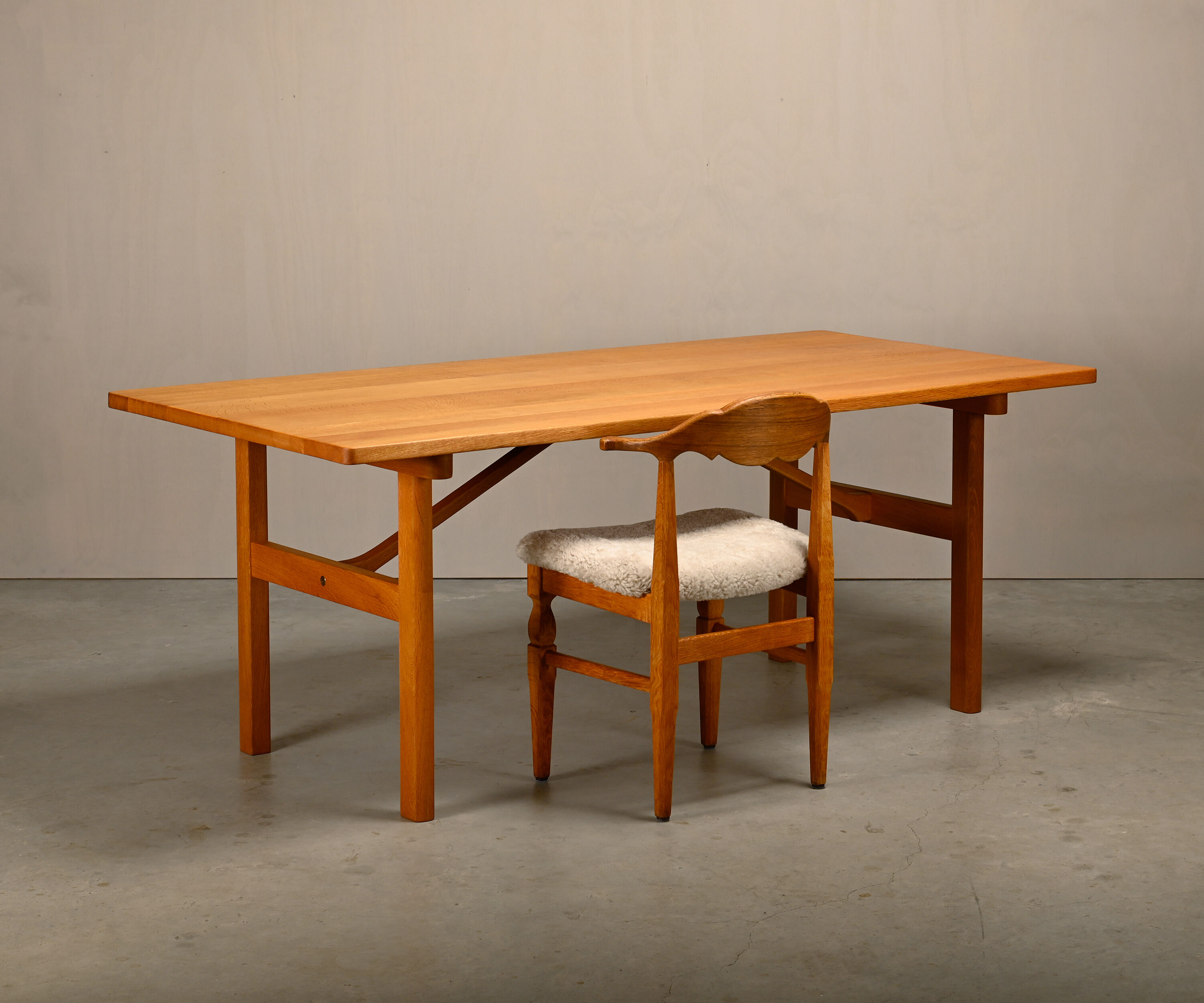 Børge Mogensen solid Oak Dining Table or Desk Model 6284 for Fredericia