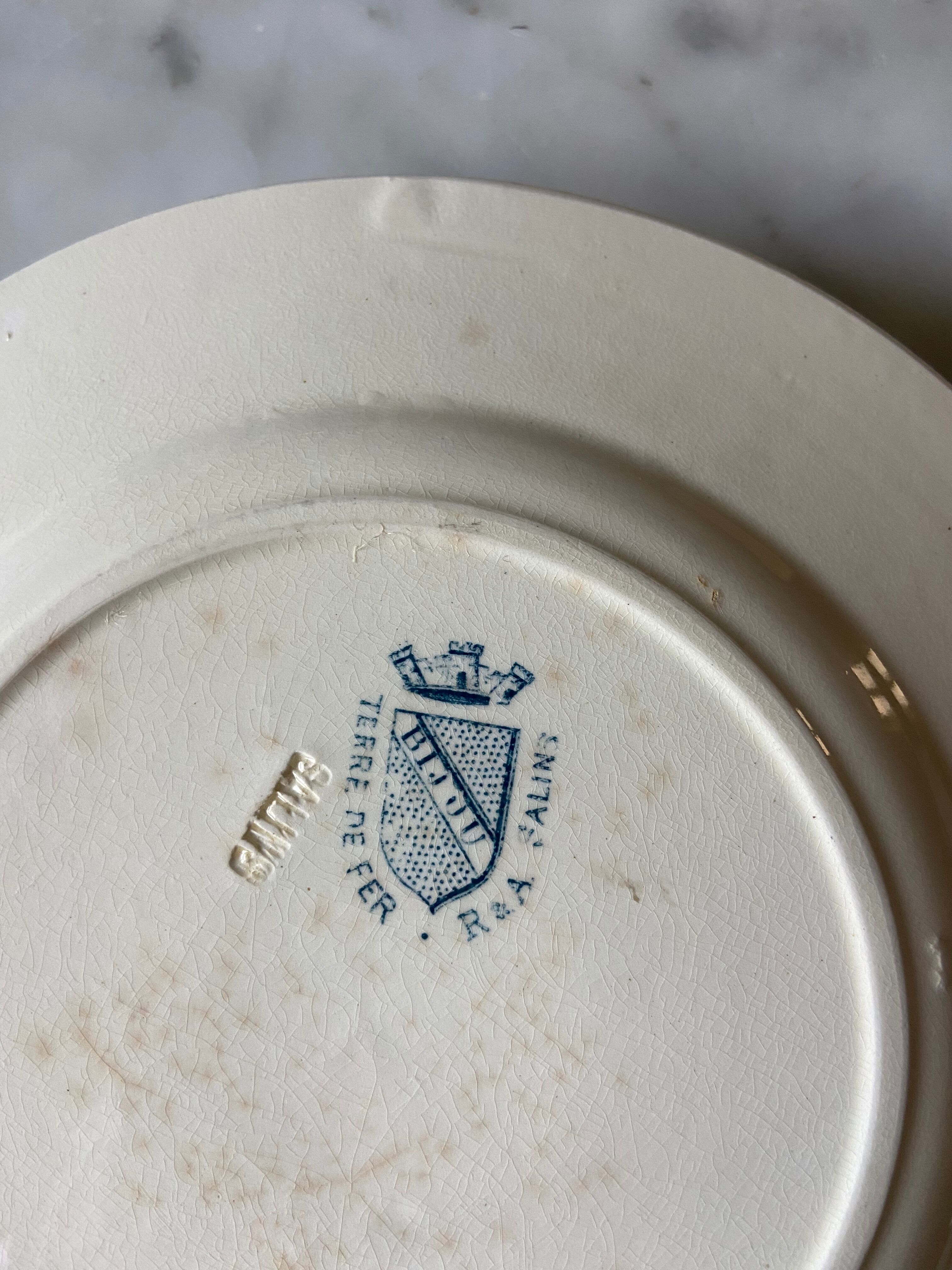 Series of 9 vintage iron earth plates