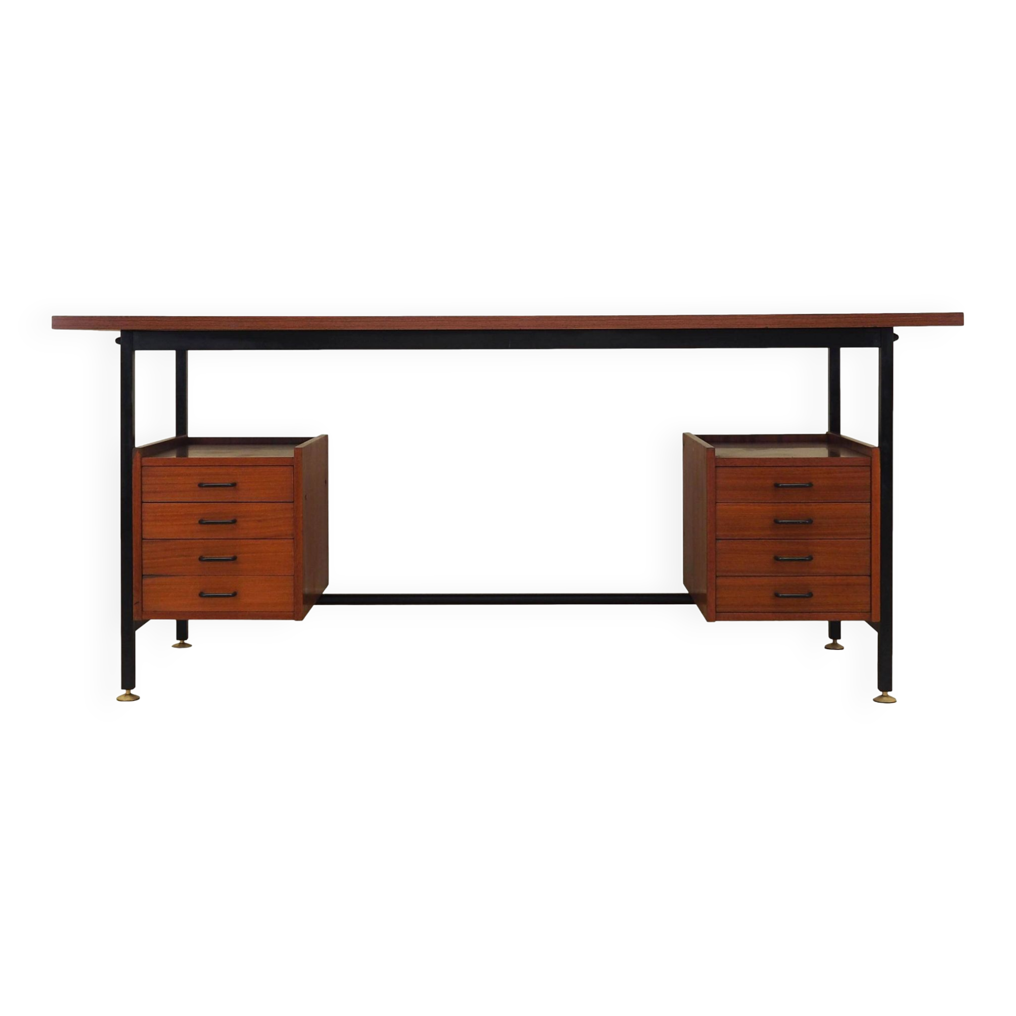 Bureau en acajou, design italien, années 1970, production : Italie